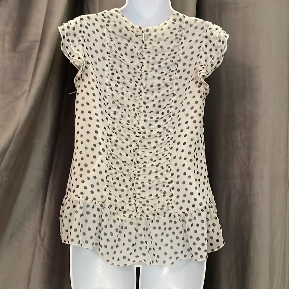Womens white/black polka dot short sleeved shirt by WhoWhatWear. Size small. - Picture 4 of 8